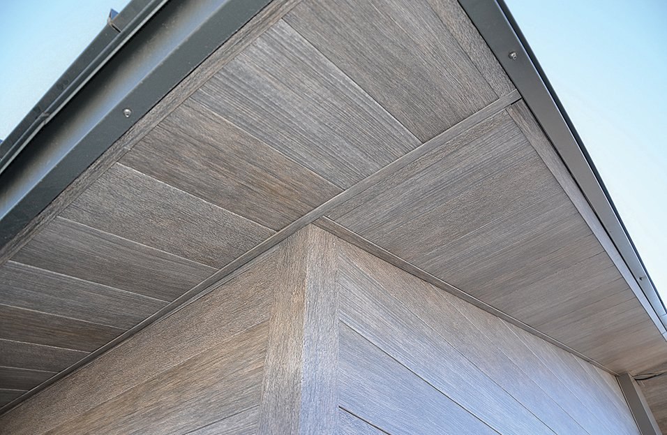 Metal Siding That Looks Like Wood. T8 Plankwall® In A Dark Walnut Wood
