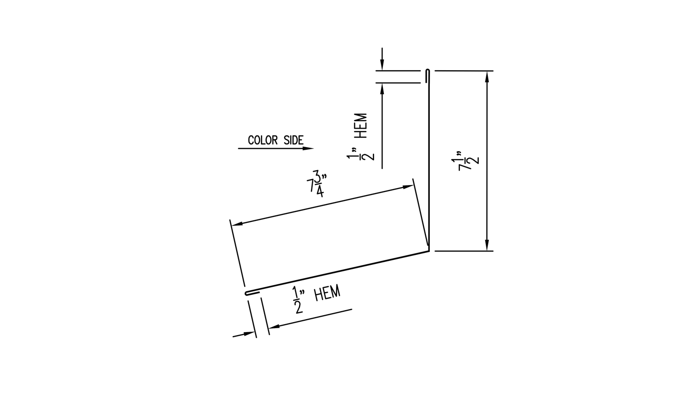 Fixed Endwall | Part #WS-1420 | MS1 Mechanically Seamed Roofing
