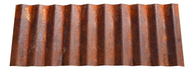 Corrugated Metal Roofing Panel in Weathering Steel