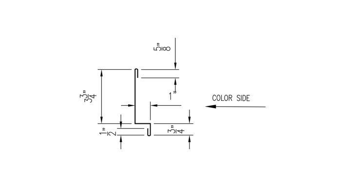 Sidewall/Rake Wall Trim | MS1 Mechanically Seamed Roofing