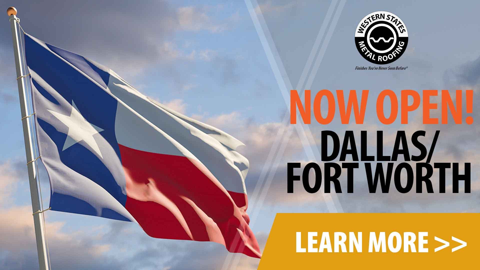 Western States Metal Roofing Now Open In Texas (Dallas/Fort Worth)