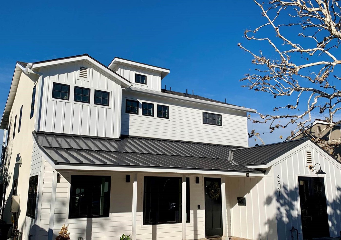 charcoal gray standing seam