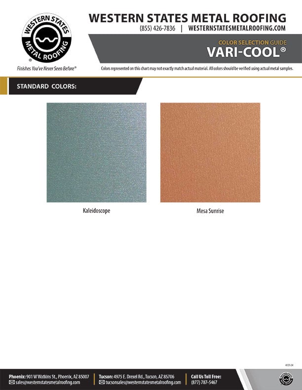Metal Roofing Color Charts Over 100 Colors Buy Mfg. Direct & Save