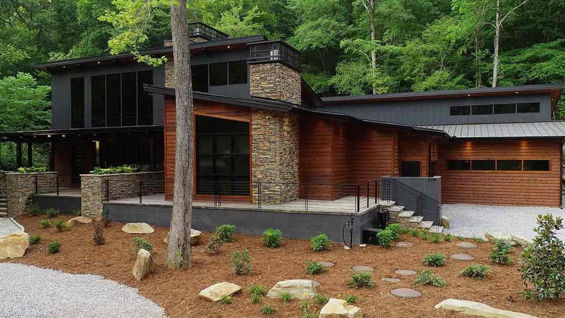 Black Metal Siding House