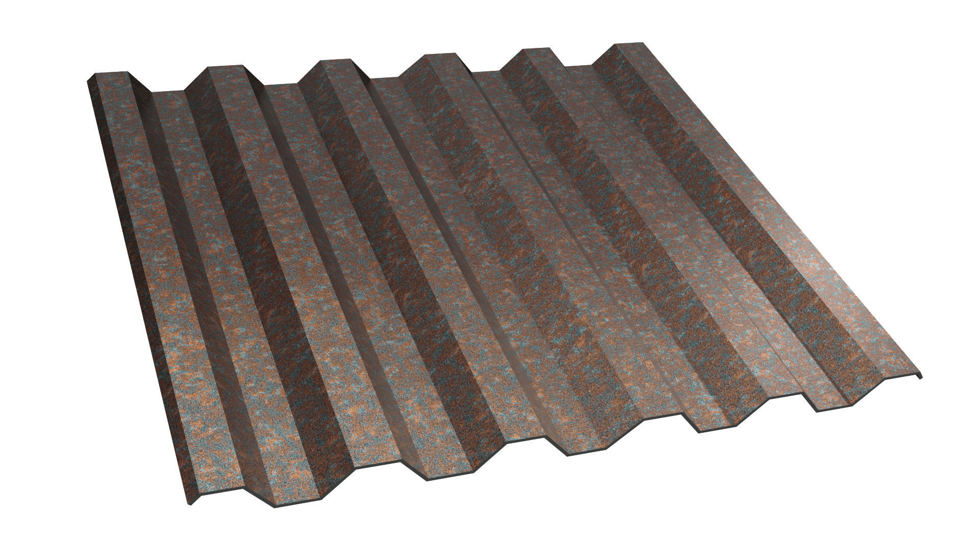 Pro Rib Copper Color Blackened Copper®. Painted To Look Like Black Patina’d Copper