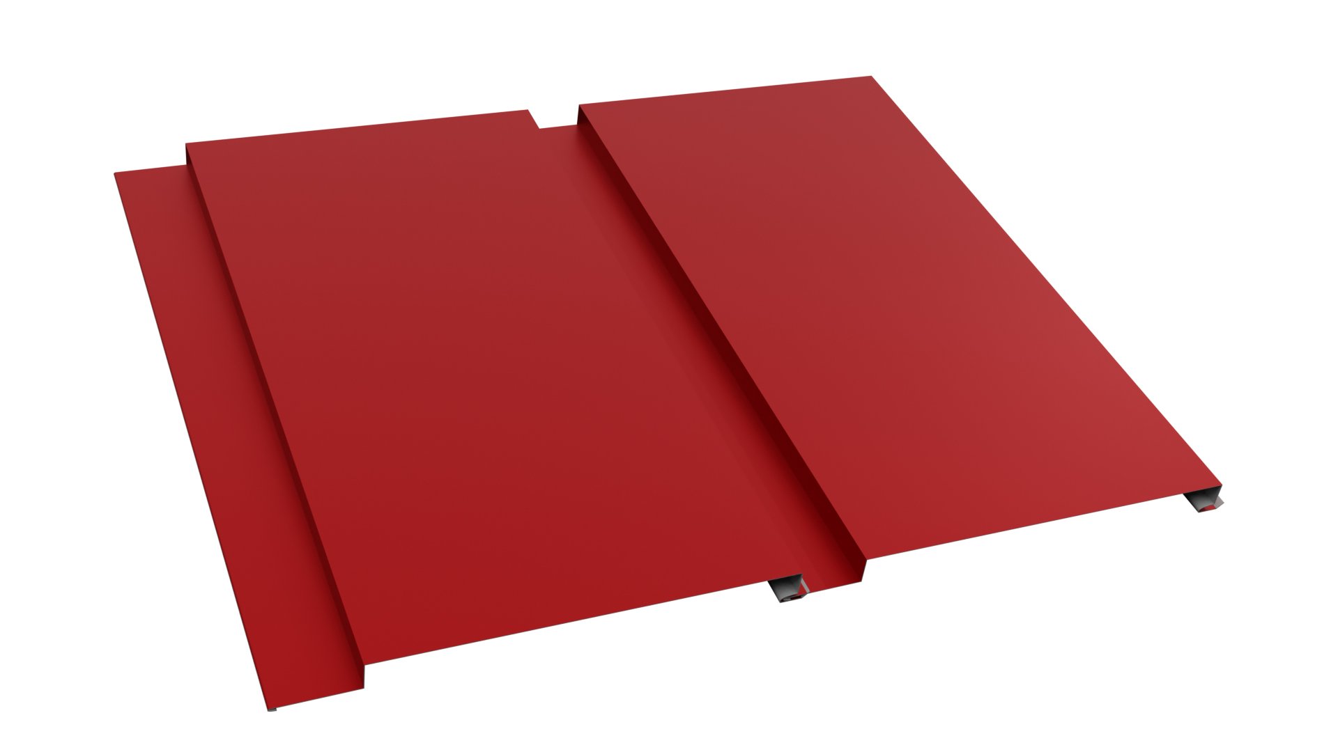 Torres Red Panel Rib Metal Roofing, Siding, and Wall Panels in Regal Red