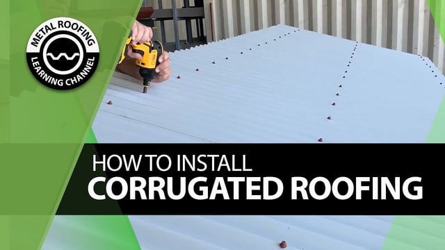 how to screw down corrugated metal roofing