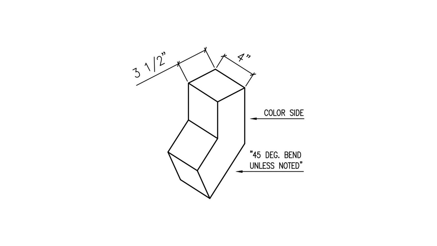 Downspout Elbow MS2 Mechanically Seamed Roofing