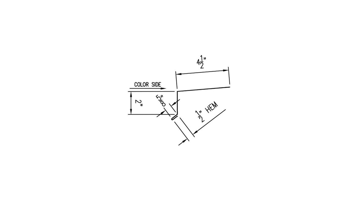 Eave Trim For Gutter | MS2 Mechanically Seamed Roofing