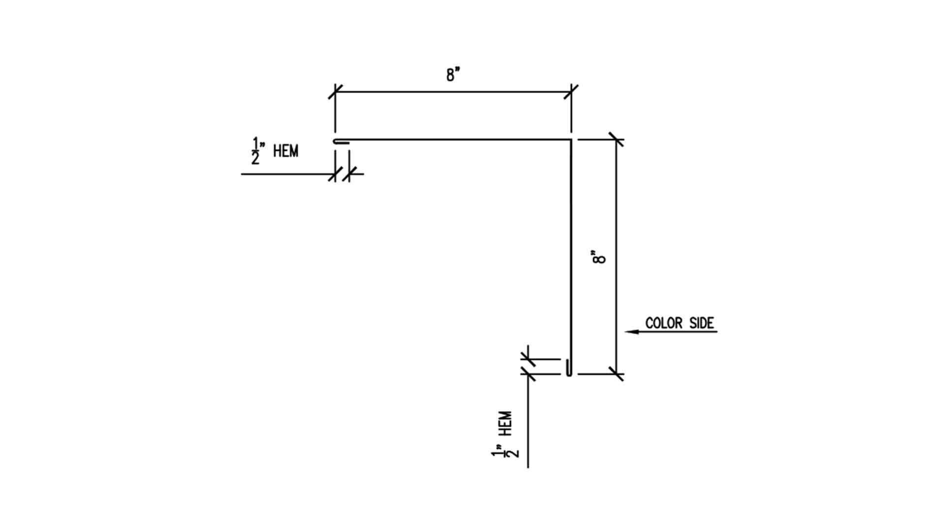 Outside Corner Trim T8 PlankWall Metal Wall Panels