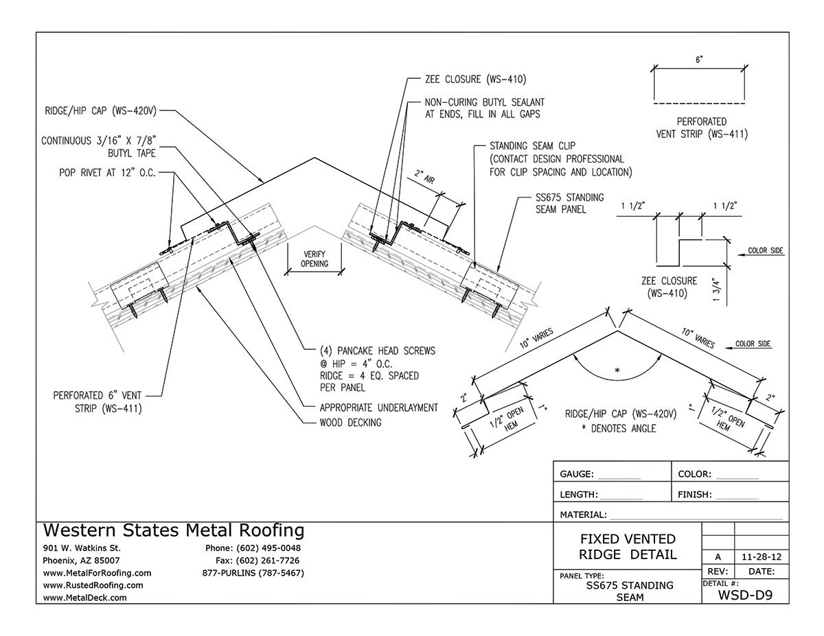 Metal Roofing Trim & Ridge Vents