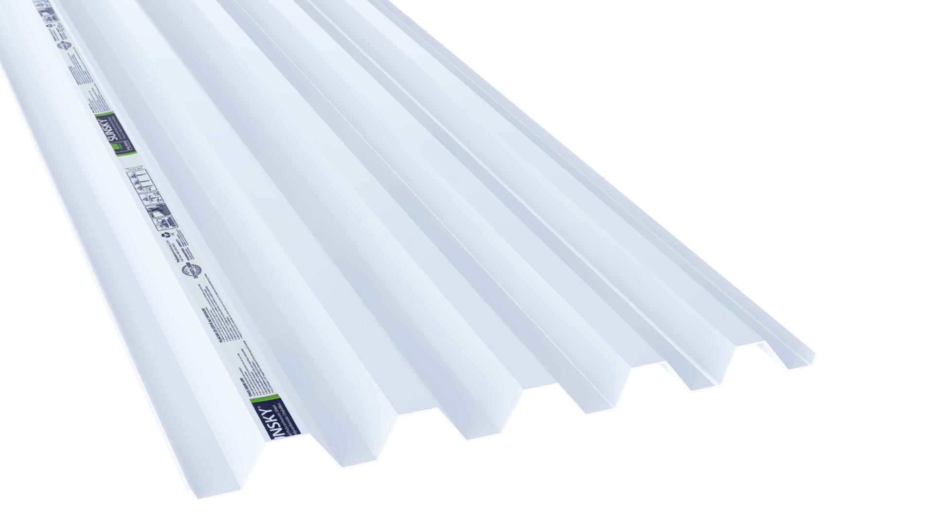 Panel Rib Fiberglass Polycarbonate Corrugated Roof Panels: Western Rib