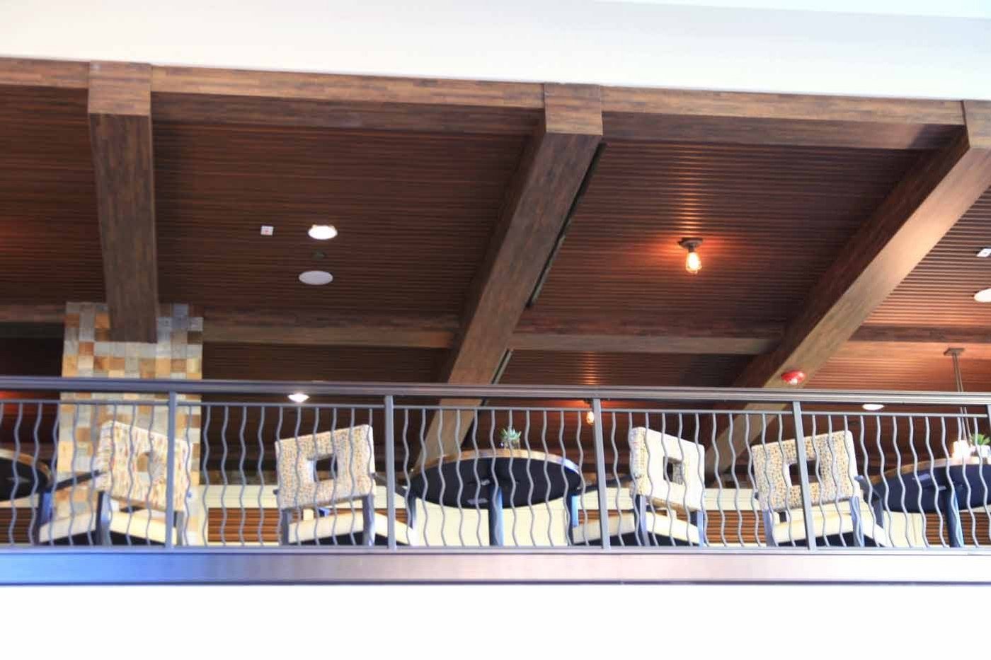 Rustic Corrugated Metal Ceiling In Streaked Rust