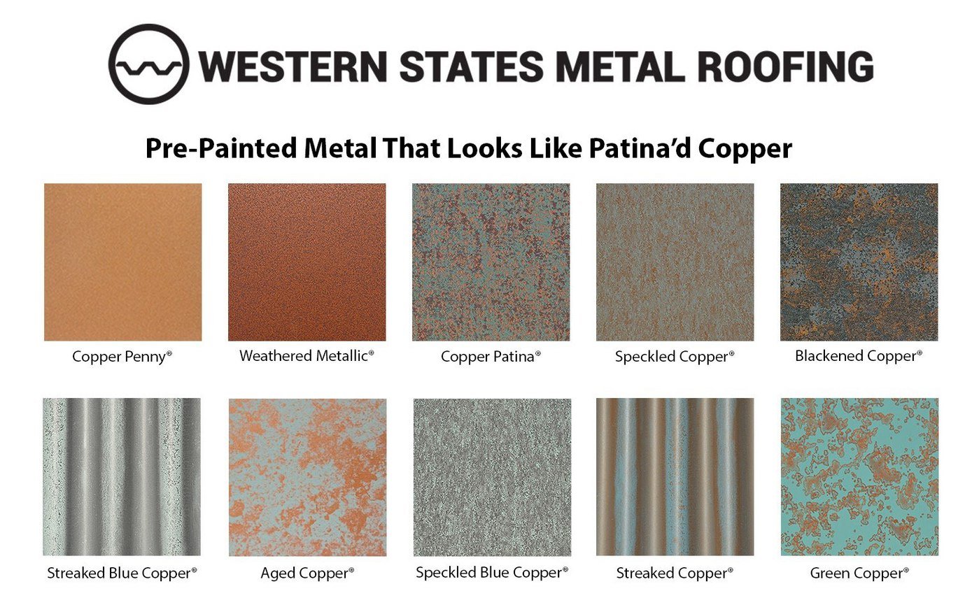 Pre-Painted Metal That Looks Like Patina'd Copper Color Card