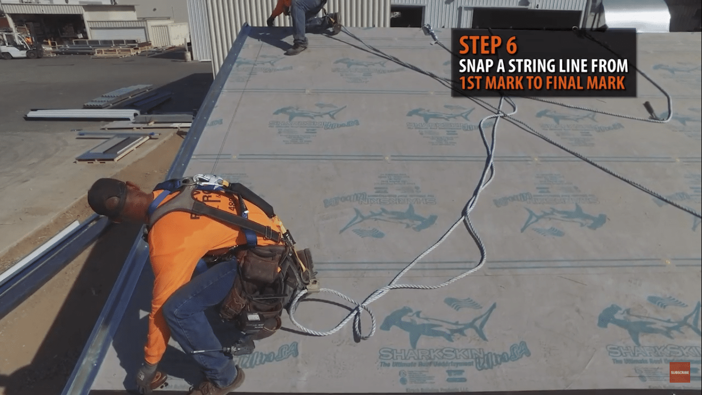 how to square a metal roof