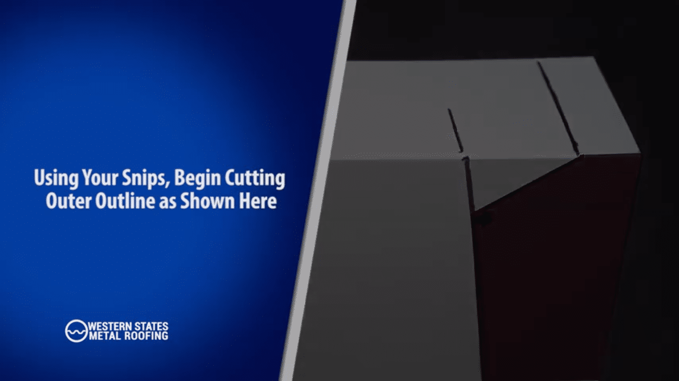 Using Your Snips, Begin Cutting Outer Outline As Shown Here