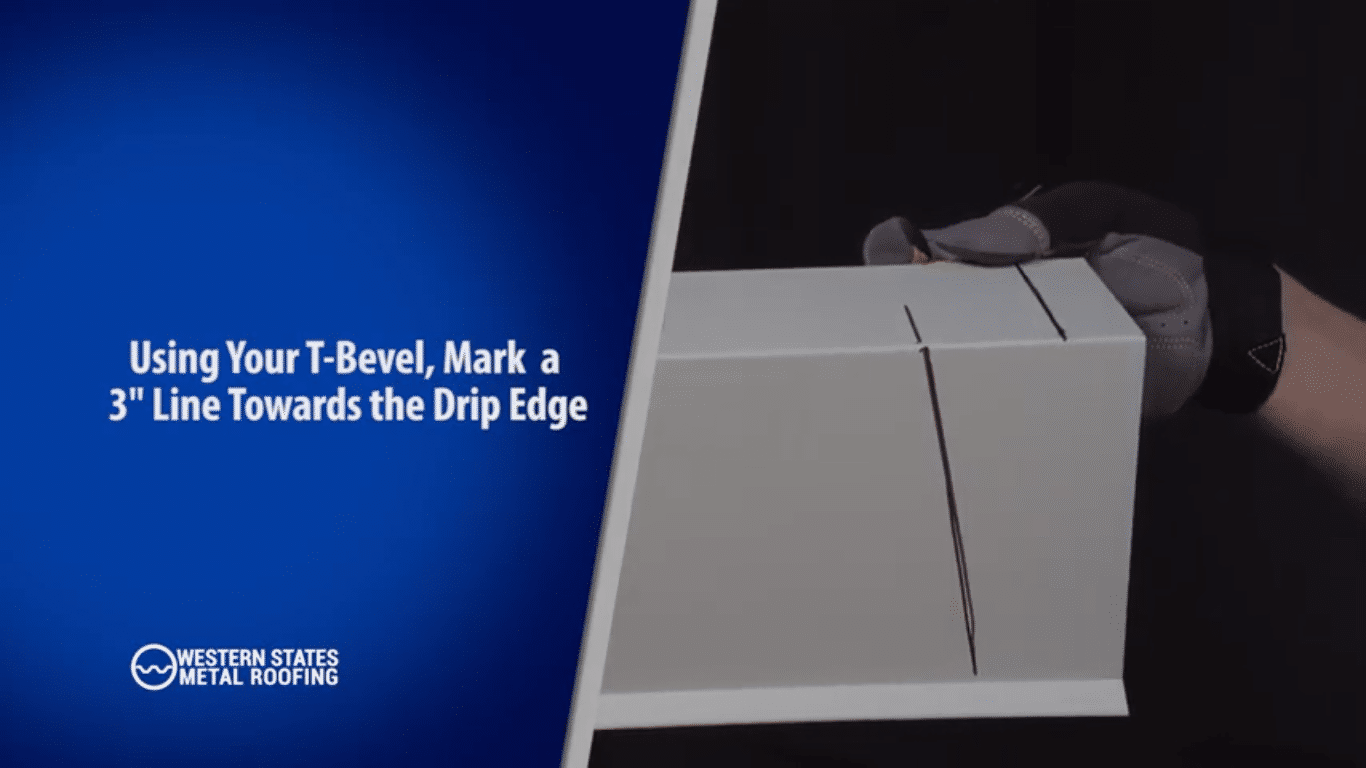 Using Your T-Bevel, Mark A 3" Line Towards The Drip Edge