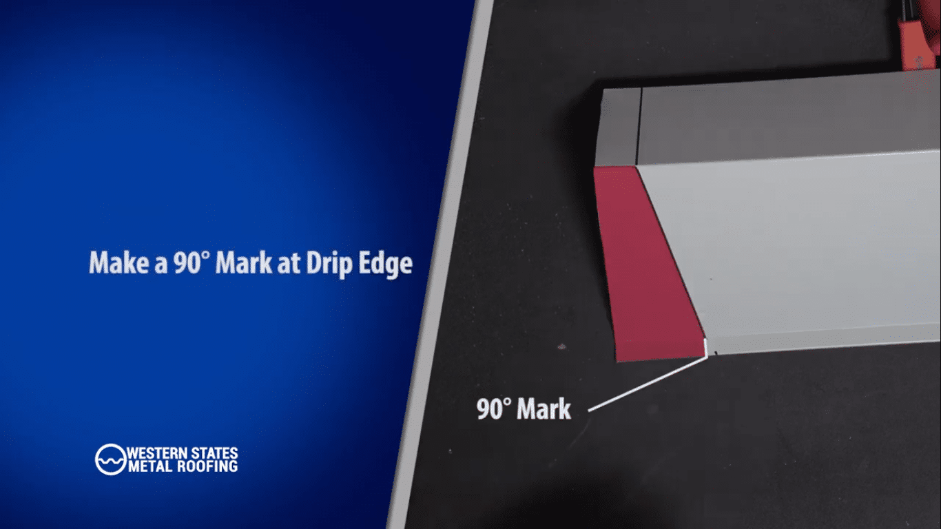 Mark A 90 Degrees Mark At Drip Edge