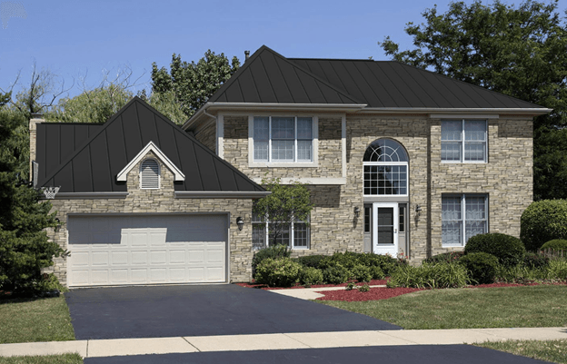 charcoal gray metal roofing