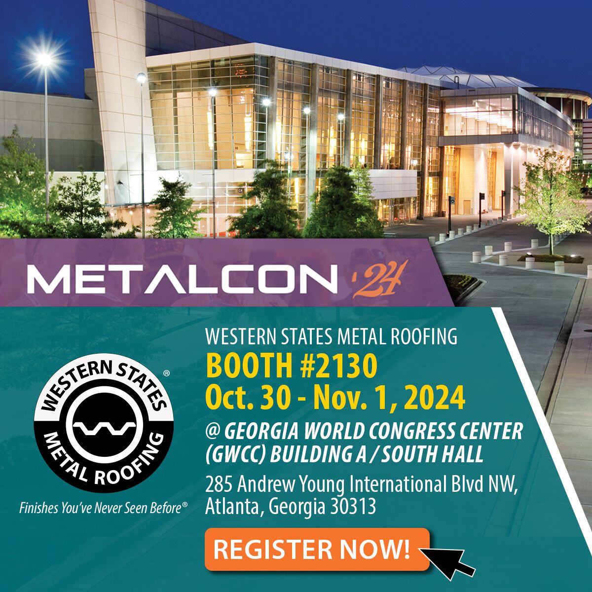 METALCON 2024 Western States Metal Roofing Booth 2130