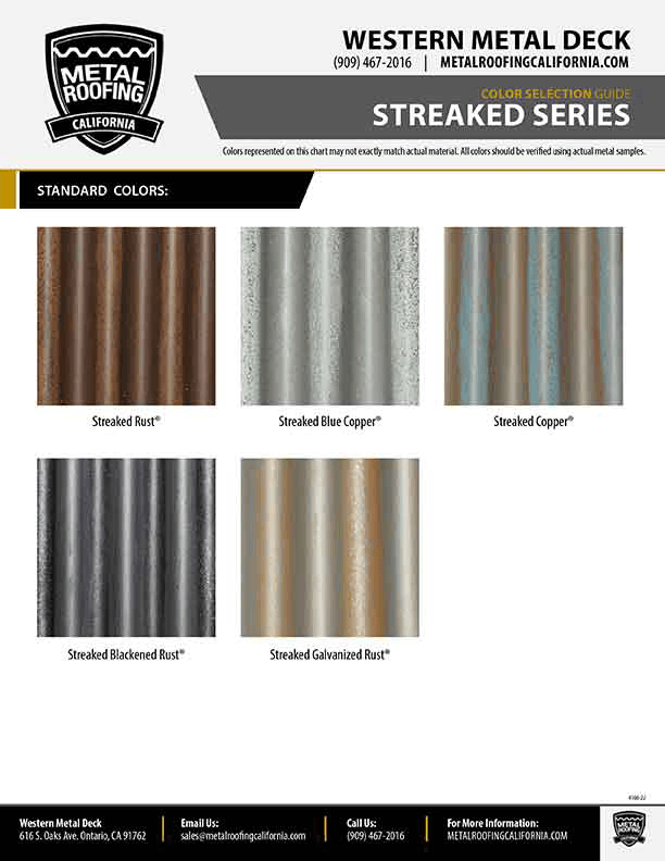 Streaked Series Color Card