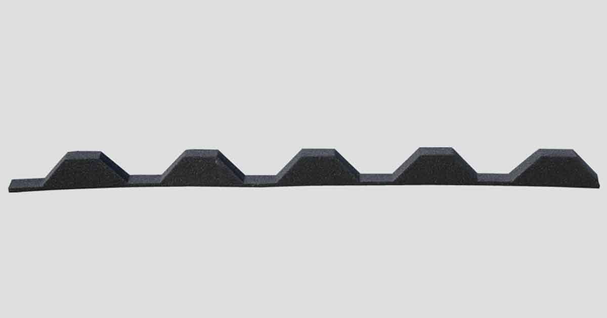 thumbnail image 2 of 50-Pack 3/4 Rib Panel Foam Closure Strips, 9-Inch Profile X 3ft Long, Polyethylene 2 of 6