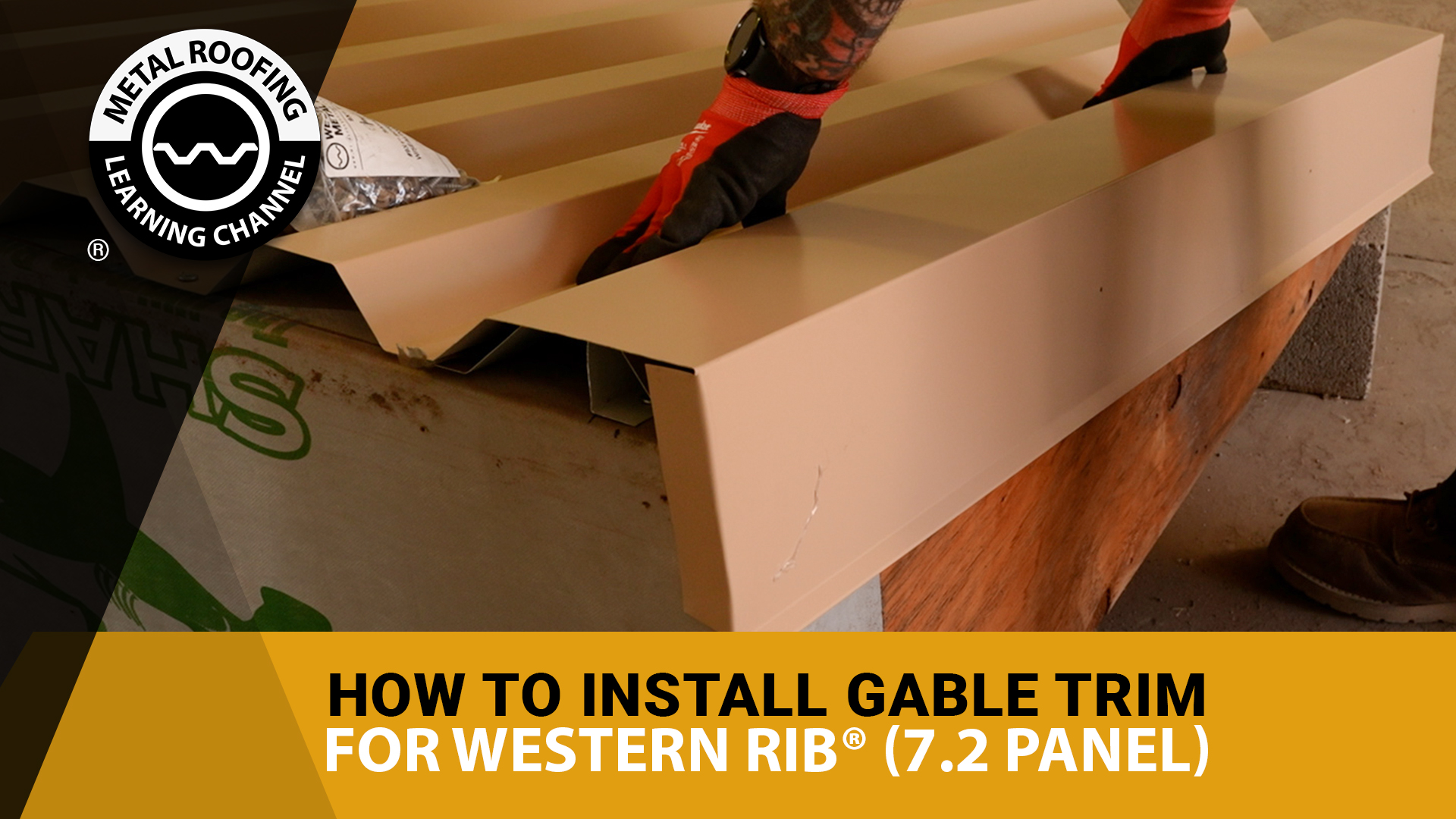 Part #WS-309 Sculptured Gable Flashing for Western Rib® (7.2 Panel)